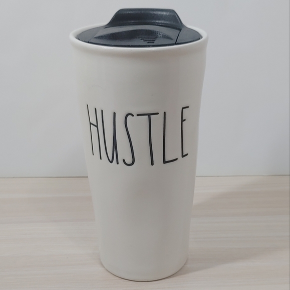 Rae Dunn "Hustle" Travel Cup with Lid - Picture 1 of 4